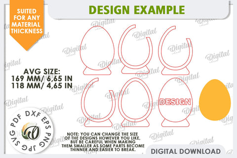 3D Easter Egg Lamp Laser Cut. Led Nightlight. Home Decor SVG SVG Evgenyia Guschina 