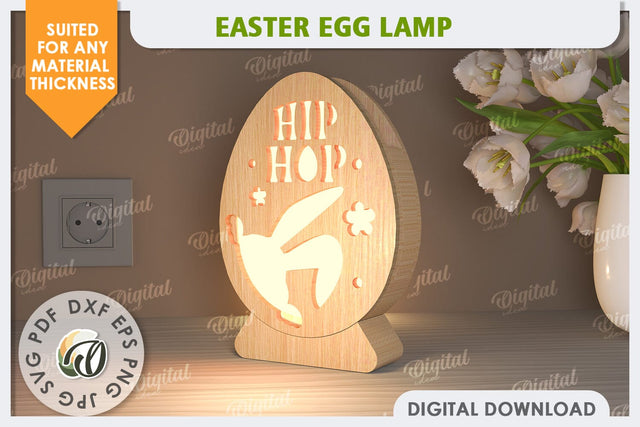 3D Easter Egg Lamp Laser Cut. Led Nightlight. Home Decor SVG SVG Evgenyia Guschina 