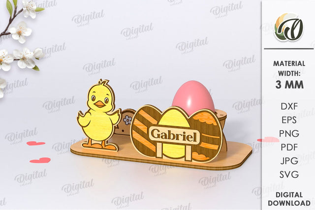 3D Easter Egg Stand Laser Cut. Egg Holder. Easter Decor SVG SVG Evgenyia Guschina 