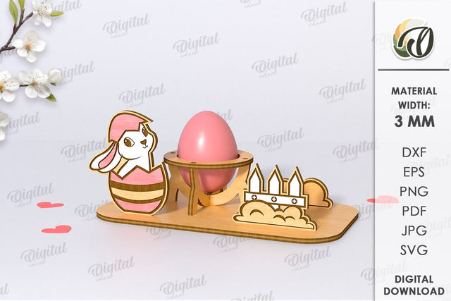 3D Easter Egg Stand Laser Cut. Egg Holder. Easter Decor SVG SVG Evgenyia Guschina 