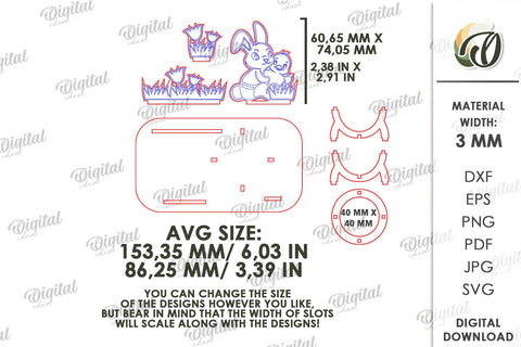 3D Easter Egg Stand Laser Cut. Egg Holder. Easter Decor SVG SVG Evgenyia Guschina 