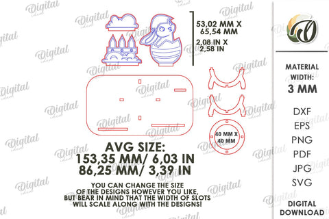 3D Easter Egg Stand Laser Cut. Egg Holder. Easter Decor SVG SVG Evgenyia Guschina 