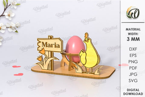 3D Easter Egg Stand Laser Cut. Egg Holder. Easter Decor SVG SVG Evgenyia Guschina 