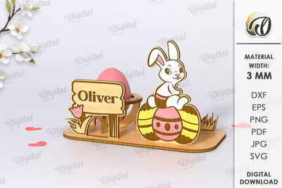 3D Easter Egg Stand Laser Cut. Egg Holder. Easter Decor SVG SVG Evgenyia Guschina 