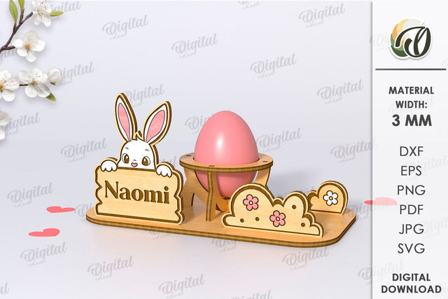 3D Easter Egg Stand Laser Cut. Egg Holder. Easter Decor SVG SVG Evgenyia Guschina 
