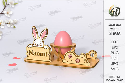 3D Easter Egg Stand Laser Cut. Egg Holder. Easter Decor SVG SVG Evgenyia Guschina 