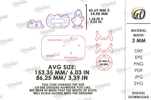 3D Easter Egg Stand Laser Cut. Egg Holder. Easter Decor SVG SVG Evgenyia Guschina 