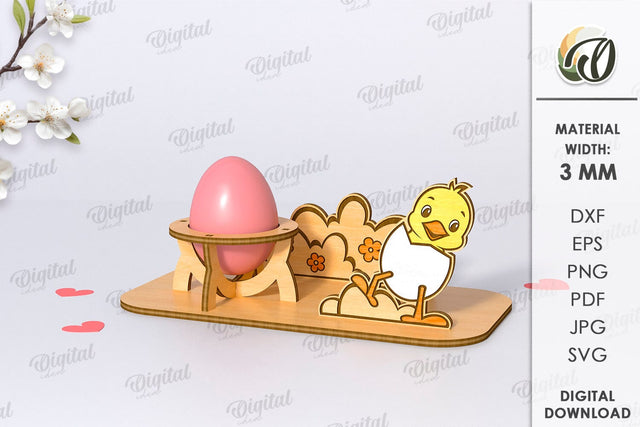 3D Easter Egg Stand Laser Cut. Egg Holder. Easter Decor SVG SVG Evgenyia Guschina 