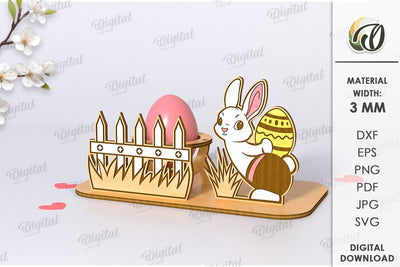 3D Easter Egg Stand Laser Cut. Egg Holder. Easter Decor SVG SVG Evgenyia Guschina 