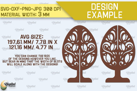 3D Easter Eggs SVG Bundle. 3D Standing Easter Eggs Laser Cut SVG Evgenyia Guschina 
