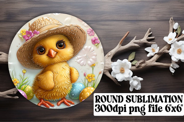 3D Easter Friends Sublimation Trio - Circle, Keychain, Coaster Sublimation afrosvg 