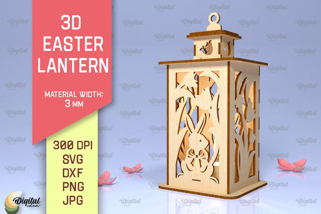 3D Easter Lantern SVG. 3D Lantern Laser Cut SVG Evgenyia Guschina 