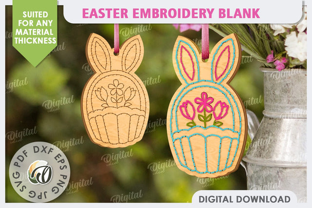 3D Easter Ornament Laser Cut. Embroidery Blanks SVG SVG Evgenyia Guschina 