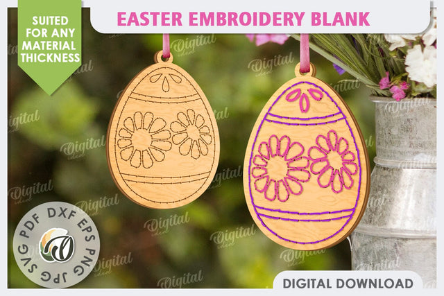 3D Easter Ornament Laser Cut. Embroidery Blanks SVG SVG Evgenyia Guschina 