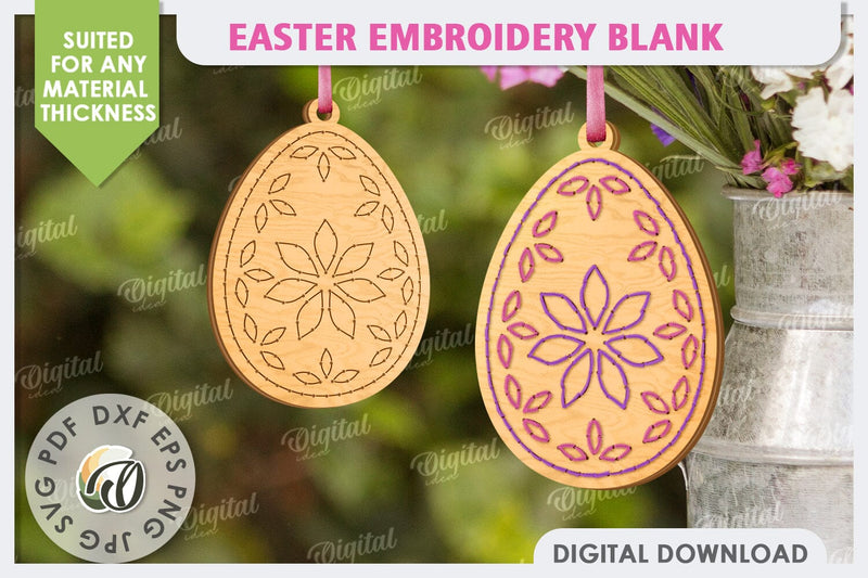 3D Easter Ornament Laser Cut. Embroidery Blanks SVG SVG Evgenyia Guschina 