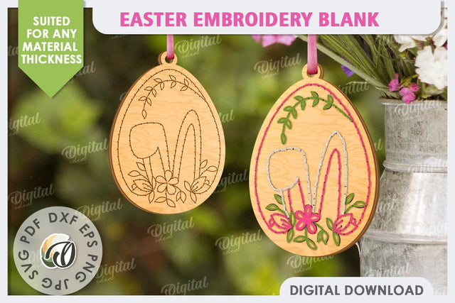 3D Easter Ornament Laser Cut. Embroidery Blanks SVG SVG Evgenyia Guschina 
