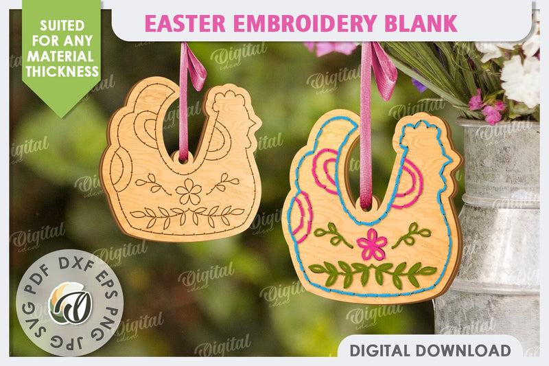3D Easter Ornament Laser Cut. Embroidery Blanks SVG SVG Evgenyia Guschina 