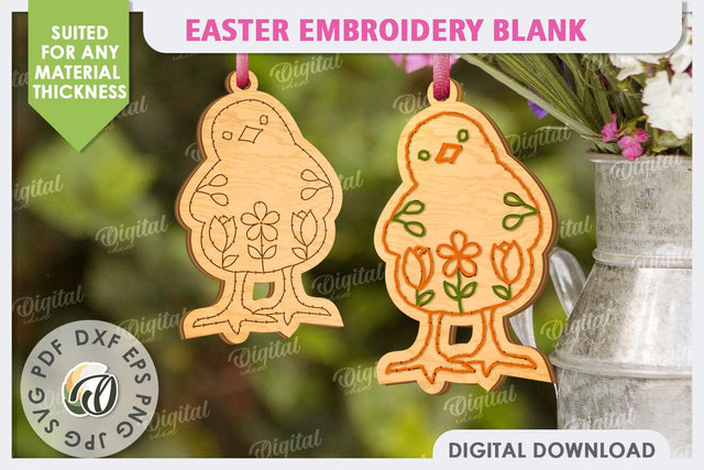 3D Easter Ornament Laser Cut. Embroidery Blanks SVG SVG Evgenyia Guschina 
