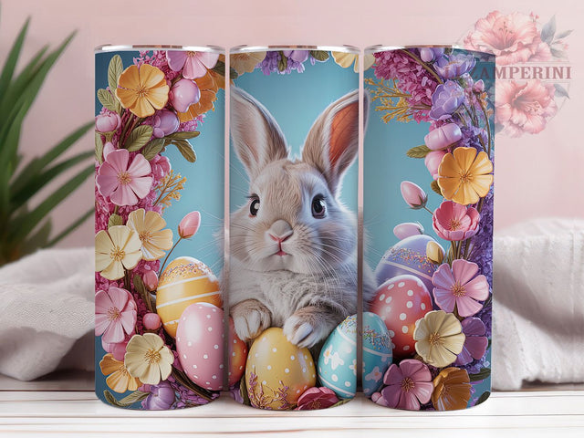 3D Easter Rabbit Tumbler, Easter Bunny Tumbler, Cute Rabbit Wrap, Stylish 20oz Wrap, Sublimation Design, Trendy Gift Idea, Inspirational Easter Tumbler Sublimation Li Zamperini 