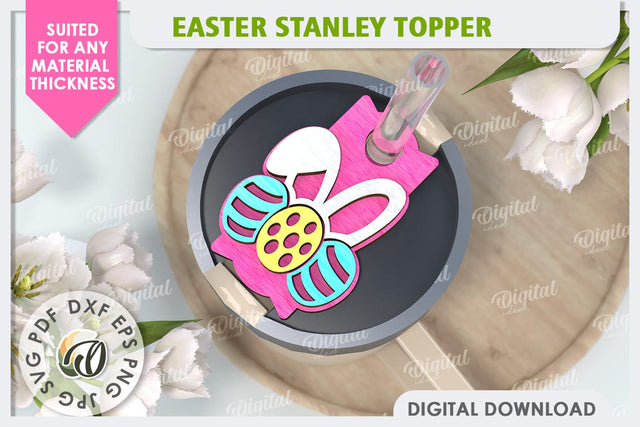 3D Easter Stanley Topper Laser Cut. Easter Decor SVG SVG Evgenyia Guschina 