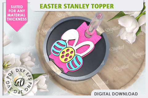 3D Easter Stanley Topper Laser Cut. Easter Decor SVG SVG Evgenyia Guschina 