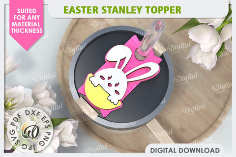 3D Easter Stanley Topper Laser Cut. Easter Decor SVG SVG Evgenyia Guschina 