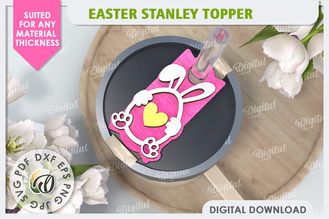 3D Easter Stanley Topper Laser Cut. Easter Decor SVG SVG Evgenyia Guschina 