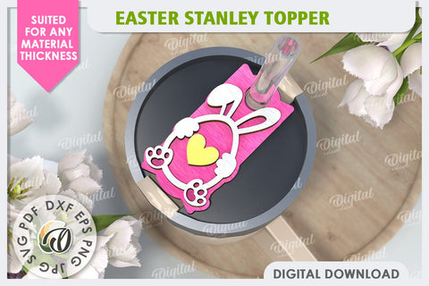 3D Easter Stanley Topper Laser Cut. Easter Decor SVG SVG Evgenyia Guschina 