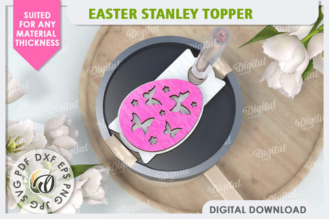 3D Easter Stanley Topper Laser Cut. Easter Decor SVG SVG Evgenyia Guschina 