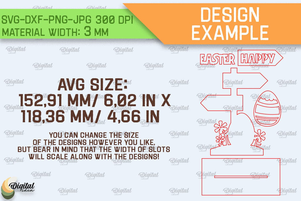 3D Easter's Directional Sign Laser Cut Bundle - So Fontsy