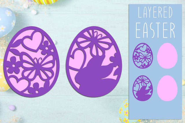 3d Eeaster egg svg, Laser cut Easter decor, Layered papercut SVG AnastasiyaArtDesign 