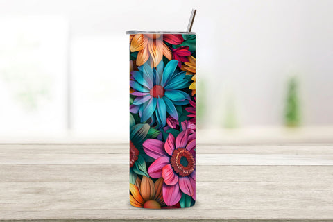 3D Elegant Rose Tumbler Wrap | Seamless Tumbler Wrap Sublimation FloridPrintables 
