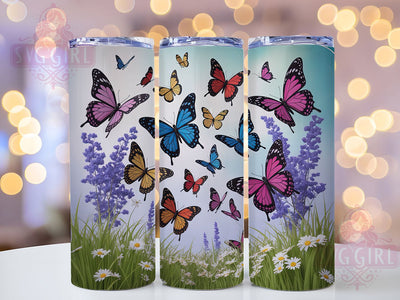 3D Elegant Seamless Butterfly Tumbler, Elegant Butterfly Tumbler, Seamless Butterfly Wrap, Whimsical Butterfly Wrap, Artistic 3D Wrap, Sublimation Design, Trendy Gift Idea Sublimation SvggirlplusArt 