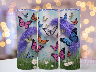 3D Elegant Seamless Butterfly Tumbler, Elegant Butterfly Tumbler, Seamless Butterfly Wrap, Whimsical Butterfly Wrap, Artistic 3D Wrap, Sublimation Design, Trendy Gift Idea Sublimation SvggirlplusArt 