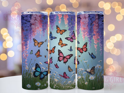 3D Elegant Seamless Butterfly Tumbler, Elegant Butterfly Tumbler, Seamless Butterfly Wrap, Whimsical Butterfly Wrap, Artistic 3D Wrap, Sublimation Design, Trendy Gift Idea Sublimation SvggirlplusArt 