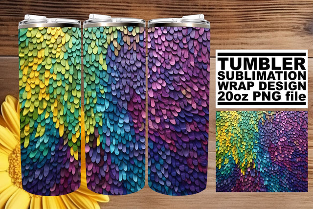 3D Embroidered Elegance: Tumbler Sublimation Sublimation afrosvg 