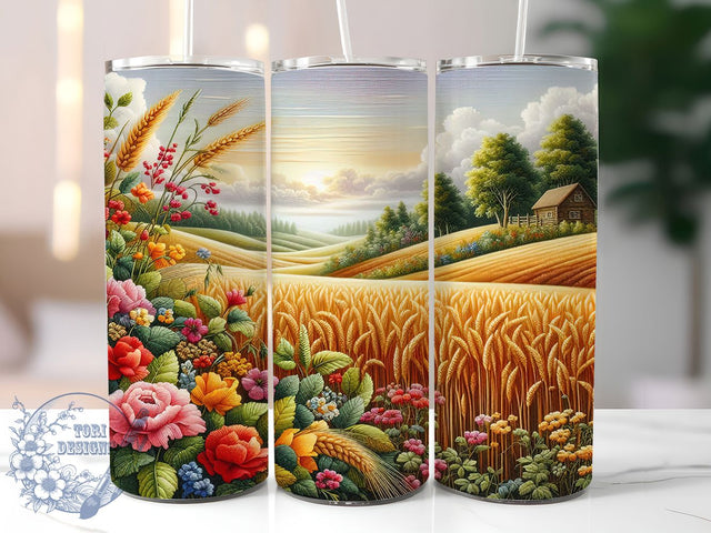 3D Embroidered Fall Tumbler, Faux Embroidery Sublimation, Autumn Tumbler Wrap, 20oz Skinny Tumbler, Embroidered Fall Design, Fall Sublimation Png, Textured Fall Wrap Sublimation ToriDesigns 