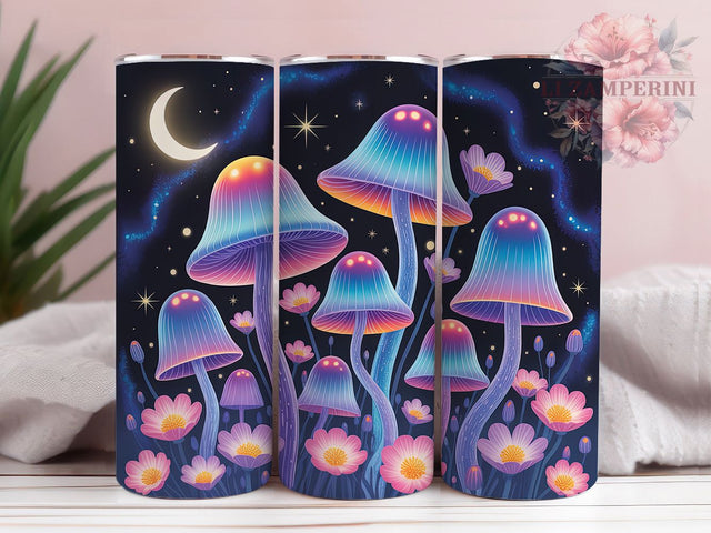 3D Enchanted Forest Mushroom Tumbler Wrap, Enchanted Forest Wrap, 20Oz Sublimation Design, Woodland Mushroom Cup, Magical Forest Drinkware, Fantasy Mushroom Tumbler, Nature Inspired Wrap Sublimation Li Zamperini 