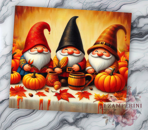 3D Fall Gnome 20oz Tumbler Wrap PNG, Halloween Spooky Vibes Tumbler Png, Straight & Tapered Tumbler Wrap, Instant Digital Download Sublimation Li Zamperini 