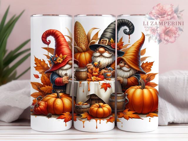 3D Fall Gnome 20oz Tumbler Wrap PNG, Halloween Spooky Vibes Tumbler Png, Straight & Tapered Tumbler Wrap, Instant Digital Download Sublimation Li Zamperini 