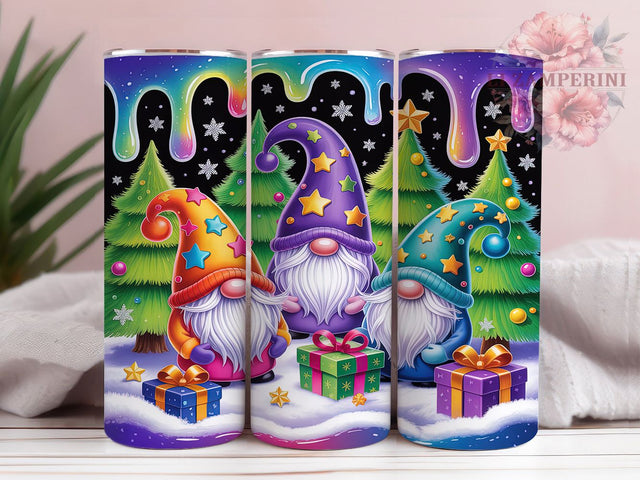 3D Festive Christmas Gnome Tumbler, Cute Holiday Gnome, Festive Gnome Design, 20Oz Wrap Design, Christmas Sublimation, Adorable Gnome Art, Winter Gnome Theme Sublimation Li Zamperini 