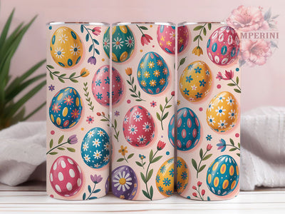 3D Festive Easter Egg 20oz Tumbler, Festive Cup Wrap, Spring Holiday Design, Sublimation Tumbler Wrap, 20Oz Tumbler Design, Artistic Egg Cup, Stylish 3D Easter Wrap Sublimation Li Zamperini 