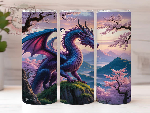 3D Fierce Fantasy Dragon Tumbler, Seamless Dragon Wrap, 20oz Tumbler Sublimation, Fantasy Monster Design, Fierce Dragon Art, Mythical Creature Tumbler, Epic Dragon Wrap Sublimation Lara' s Designs 