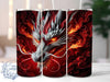 Maglietta Uomo 3D Fire Dragon - Stampa Personalità, Cotone E Poliestere, Taglie Forti S-4XL, Estate Casual, Nero