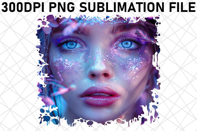 3D Floral Art African American Woman Sublimation afrosvg 