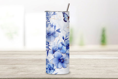 3D floral blossoms Tumbler Wrap, alcohol ink butterflies, Celestial Blossoms Tumbler Design, alcohol ink butterflies Sublimation FloridPrintables 