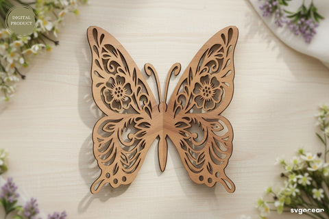 3D Floral Butterflies SVG Bundle SVG SvgOcean 