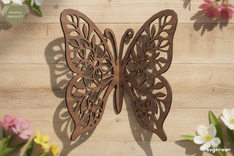 3D Floral Butterflies SVG Bundle SVG SvgOcean 