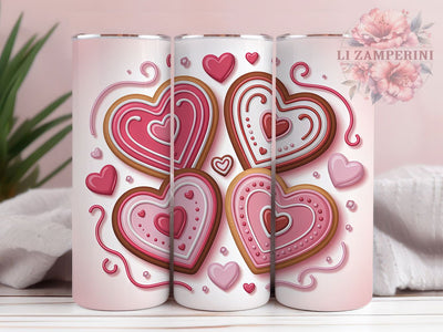 3D Floral Glitter Tumbler, Glitter 3D Tumbler, Elegant 20oz Wrap, Sublimation Design, Stylish Gift Idea, 3D Heart Wrap, Floral Glitter Tumbler Sublimation Li Zamperini 