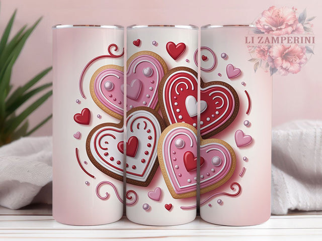 3D Floral Glitter Tumbler, Glitter 3D Tumbler, Elegant 20oz Wrap, Sublimation Design, Stylish Gift Idea, 3D Heart Wrap, Floral Glitter Tumbler Sublimation Li Zamperini 